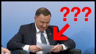 OBCIACH ROKU! Andrzej Duda "czyta" z kartki po angielsku.