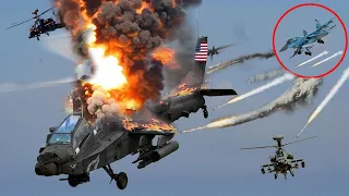 Today! Russian Su-34 aircraft shot down 9 US AH-64 helicopters in Ukraine