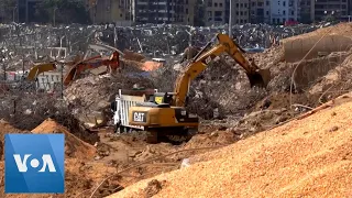 Rescue Teams Search Through Rubble of Beirut Explosion Site