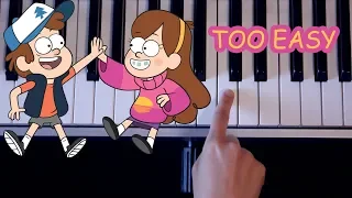 Gravity Falls Theme / TOO EASY One finger piano tutorial (melodica tutorial)