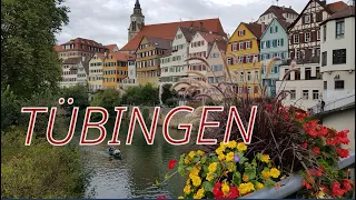 Tübingen - the small big city of Baden-Württemberg. Walk. 4K
