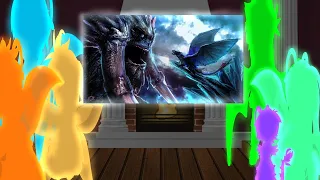 Wings of Fire react to Toothless and Hiccup vs the Bewilderbeast