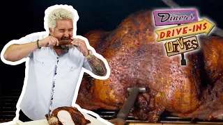 Guy Fieri Eats BBQ Thanksgiving Turkey in Kansas City | Diners, Drive-Ins and Dives | Food Network