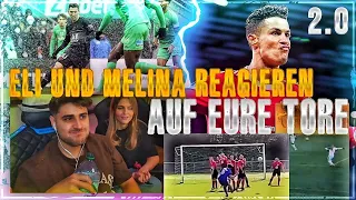 ELI & MELINA REAGIEREN UND BEWERTEN EURE REALLIFE FUSSBALL TORE 2.0!⚽️🔥