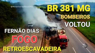 BR 381 ACIDENTE FERNÃO DIAS BOMBEIRO TEVE QUE VOLTAR CIDADE DE ITATIAIUÇU MINAS GERAIS BRASIL..