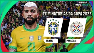 Brasil x Paraguai - Eliminatórias para a Copa do Mundo - 01/02/2022 - PES2021