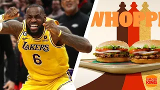 LeBron James Having a Meltdown Followed By Burger King Commercial