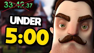 Hello Neighbor 2 Speedrun in under 5 minutes (4:56)