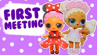 First Meeting Flower Dolls & lil sisters | LOL Surprise Pets | New CARTOON Surprise Toys for kids