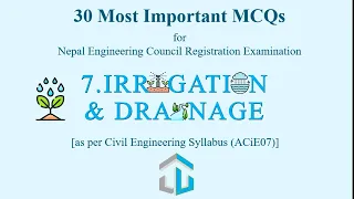 IRRIGATION AND DRAINAGE | MCQs | Civil Engineering | Nepal Engineering Council