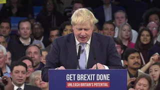 Boris Johnson’s final rally speech of the campaign