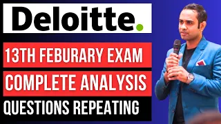🔴Deloitte NLA 13th FEBRUARY Exam Questions Solved | Complete Analysis 🔥