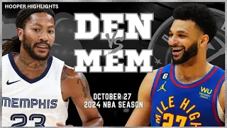 Denver Nuggets vs Memphis Grizzlies Full Game Highlights | Oct 27 | 2024 NBA Season