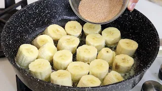 Fried bananas are an easy and quick dessert in 10 minutes! # 106