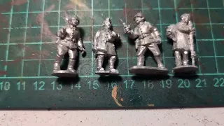 Copplestone Castings "28mm" figure comparison to Perry, Great War, and Woodbine (Gripping Beast WWI)