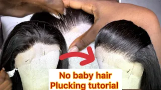 PLUCKING TO ACHIEVE A Natural looking hairline (Beginners friendly)