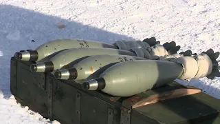 Russian 120mm mortar 2B11 / 2S12 Sani used during a shooting exercise in Kamchatka Peninsula.