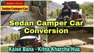 Sedan Camper Car Conversion | Honda City Convert Into Camper Car | Full Detail | Living In Sedan