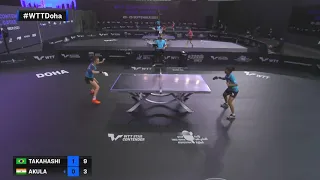 Takahashi Bruna vs Sreeja Akhula | WTT Star Contender Doha 2021 | WS | R16