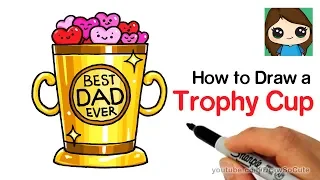 How to Draw a Trophy Cup Easy | Father's Day