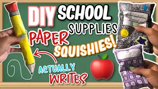 DIY BACK TO SCHOOL PAPER SQUISHIES!