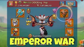 Lords Mobile - Piloting King Haji account on emperor war. All 8 hours. Finally we got it!