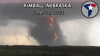 June 28, 2023 • Large Dusty Tornado & Lightning in Nebraska {T/S-J/A}