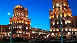 Dworzec w Mińsku. Railway Station in Minsk. Bahnhof in Minsk. Minsk2019