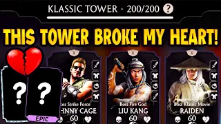 MK Mobile. I Defeated Fatal Klassic Tower Battle 200. I ALMOST CRIED!