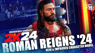 WWE 2K24 Roman Reigns '24 New Updated Character Model w/ Theme Remix | WWE 2K24 Mods
