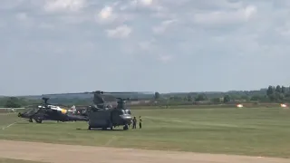 Duxford Air Festival 2019. Chinook starting up