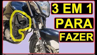 PROTETOR DE CARENAGEM YAMAHA FAZER 250, INSTALAÇÃO RÁPIDA E FÁCIL!