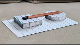 easy 3d drawing on paper for beginners