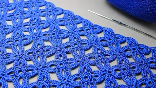 Легкий УЗОР безотрывным способом ВЯЗАНИЕ КРЮЧКОМ :) SUPER EASY Beautiful Flower Pattern Crochet