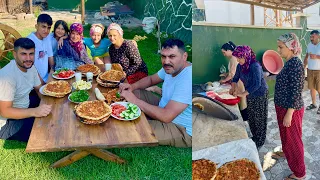 ABİM YENGEM EN SEVDİĞİ KAHVALTI BİBERLİ EKMEK 🥰 EN LEZZETLİ TANDIR KÖY EKMEĞİ YAPIMI