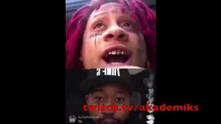 DJ Akademiks interviews Trippie Redd after he had a heated confrontation with Tekashi 69 on IG live.