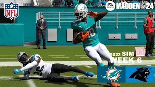 Madden 24 Miami Dolphins vs Carolina Panthers Week 6 Full Simulation 2023 PS5 4K Game Play