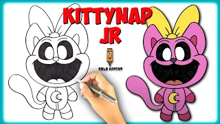 How To Draw KittyNap Jr | Smiling Critters | Simple & Easy