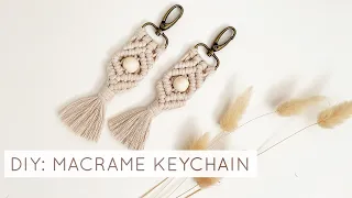 DIY: EASY MACRAME KEYCHAIN | MACRAME TUTORIAL | STEP BY STEP