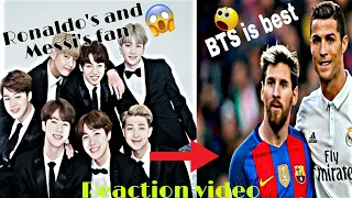 BTS reaction on Ronaldo and Messi ||| Reaction video || .