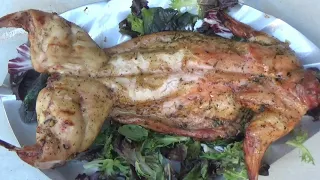 Rabbit on Kamado grill.Кролик на Камадо гриле.