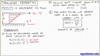 Introduction to Viscosity - Lecture 1.2 - Chemical Engineering Fluid Mechanics