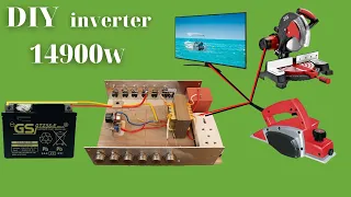 How to make a simple inverter 14900w, 12 transistor 2n3055, No IC