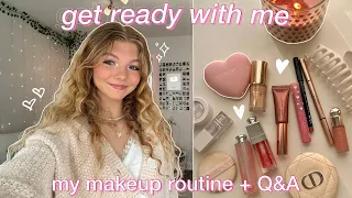 GRWM! my everyday makeup routine!! Q&A + GIRL TALK advice on youtube, relationships, & high school!