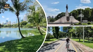 Bangkok Lumphini Park Sunday Morning Ride 🇹🇭 Thailand 4K