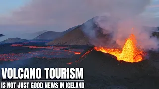 The Volcanic Eruption in Iceland - New Drone Footage and Tourist Troubles