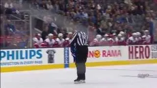 Leafs Fan Throws Phaneuf's Jersey on ICE - Oct 17th 2014 (HD)