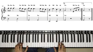 Çav Bella Nasıl Çalınır - Bella Ciao Easy Piano Tutorial - La Casa De Papel