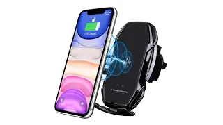 8Blue® A5 Car Phone Holder Wireless Charger Mount, Auto Clamping