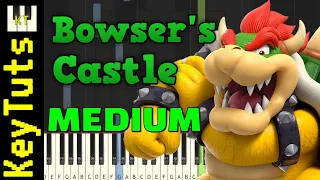 Bowser's Castle [New Super Mario Bros. DS] - Medium Mode [Piano Tutorial] (Synthesia)